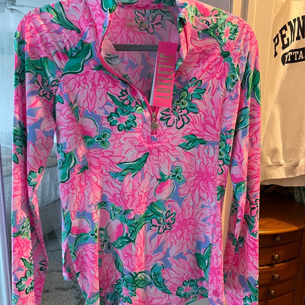 Lilly Pulitzer brand new luxe quarter zip M